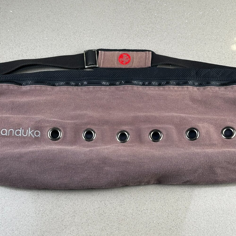 Manduka Large Yoga Mat Bag Carrier – Mesh Ventilated Shoulder Strap Rustic Brown